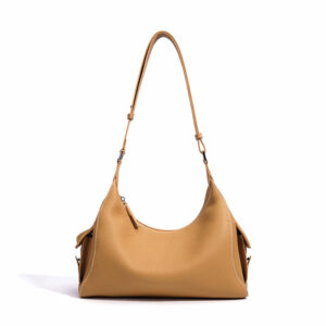 front of Vegan Leather Shoulder Bag with Two Side Pockets XL501